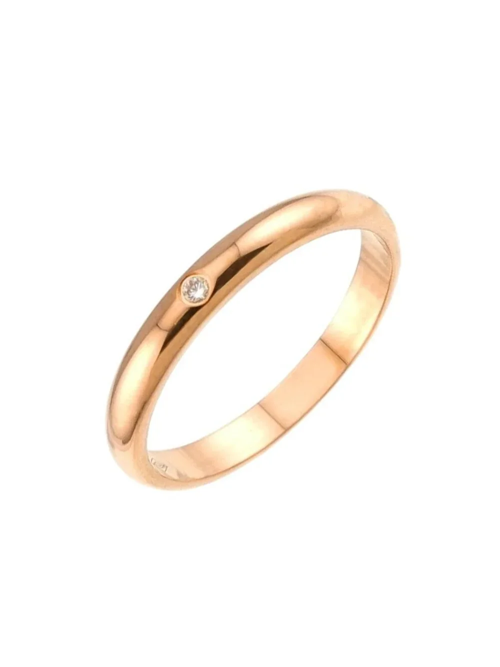 Cartier 1895 Classic 51 Ring Diamond 18K Pink Gold